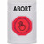 SS2307AB-EN STI White No Cover Weather Resistant Momentary (Illuminated) with Red Lens Stopper Station with ABORT Label English