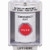 SS2379EX-EN STI White Indoor/Outdoor Surface Turn-to-Reset (Illuminated) Stopper Station with EMERGENCY EXIT Label English