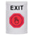 SS2307XT-EN STI White No Cover Weather Resistant Momentary (Illuminated) with Red Lens Stopper Station with EXIT Label English