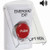 SS23A1EX-EN STI White Indoor Only Flush or Surface w/ Horn Turn-to-Reset Stopper Station with EMERGENCY EXIT Label English