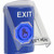 SS2427XT-EN STI Blue Indoor Only Flush or Surface Weather Resistant Momentary (Illuminated) with Blue Lens Stopper Station with EXIT Label English