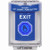 SS2437XT-EN STI Blue Indoor/Outdoor Flush Weather Resistant Momentary (Illuminated) with Blue Lens Stopper Station with EXIT Label English