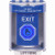 SS2477XT-EN STI Blue Indoor/Outdoor Surface Weather Resistant Momentary (Illuminated) with Blue Lens Stopper Station with EXIT Label English