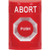 SS2004AB-EN STI Red No Cover Momentary Stopper Station with ABORT Label English