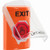 SS2527XT-EN STI Orange Indoor Only Flush or Surface Weather Resistant Momentary (Illuminated) with Orange Lens Stopper Station with EXIT Label English