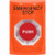 SS2501ES-EN STI Orange No Cover Turn-to-Reset Stopper Station with EMERGENCY STOP Label English