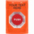 SS2501ZA-EN STI Orange No Cover Turn-to-Reset Stopper Station with Non-Returnable Custom Text Label English