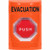 SS2502EV-EN STI Orange No Cover Key-to-Reset (Illuminated) Stopper Station with EVACUATION Label English