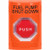 SS2502PS-EN STI Orange No Cover Key-to-Reset (Illuminated) Stopper Station with FUEL PUMP SHUT DOWN Label English