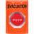 SS2505EV-EN STI Orange No Cover Momentary (Illuminated) Stopper Station with EVACUATION Label English