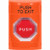 SS2505PX-EN STI Orange No Cover Momentary (Illuminated) Stopper Station with PUSH TO EXIT Label English