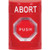 SS2009AB-EN STI Red No Cover Turn-to-Reset (Illuminated) Stopper Station with ABORT Label English