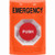 SS2504EM-EN STI Orange No Cover Momentary Stopper Station with EMERGENCY Label English