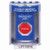 SS2478EX-EN STI Blue Indoor/Outdoor Surface Pneumatic (Illuminated) Stopper Station with EMERGENCY EXIT Label English