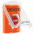 SS25A1EM-EN STI Orange Indoor Only Flush or Surface w/ Horn Turn-to-Reset Stopper Station with EMERGENCY Label English
