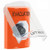 SS25A3EV-EN STI Orange Indoor Only Flush or Surface w/ Horn Key-to-Activate Stopper Station with EVACUATION Label English