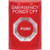 SS2001PO-EN STI Red No Cover Turn-to-Reset Stopper Station with EMERGENCY POWER OFF Label English