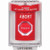 SS2049AB-EN STI Red Indoor/Outdoor Flush w/ Horn Turn-to-Reset (Illuminated) Stopper Station with ABORT Label English