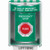 SS2171ES-EN STI Green Indoor/Outdoor Surface Turn-to-Reset Stopper Station with EMERGENCY STOP Label English