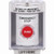 SS2371ES-EN STI White Indoor/Outdoor Surface Turn-to-Reset Stopper Station with EMERGENCY STOP Label English