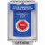 SS2431ES-EN STI Blue Indoor/Outdoor Flush Turn-to-Reset Stopper Station with EMERGENCY STOP Label English