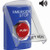 SS24A1ES-EN STI Blue Indoor Only Flush or Surface w/ Horn Turn-to-Reset Stopper Station with EMERGENCY STOP Label English