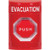 SS2008EV-EN STI Red No Cover Pneumatic (Illuminated) Stopper Station with EVACUATION Label English