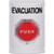 SS2309EV-EN STI White No Cover Turn-to-Reset (Illuminated) Stopper Station with EVACUATION Label English