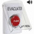 SS23A1EV-EN STI White Indoor Only Flush or Surface w/ Horn Turn-to-Reset Stopper Station with EVACUATION Label English