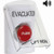 SS23A4EV-EN STI White Indoor Only Flush or Surface w/ Horn Momentary Stopper Station with EVACUATION Label English