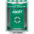 SS2180AB-EN STI Green Indoor/Outdoor Surface w/ Horn Key-to-Reset Stopper Station with ABORT Label English