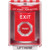 SS2081XT-EN STI Red Indoor/Outdoor Surface w/ Horn Turn-to-Reset Stopper Station with EXIT Label English