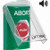 SS21A4AB-EN STI Green Indoor Only Flush or Surface w/ Horn Momentary Stopper Station with ABORT Label English