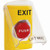 SS2225XT-EN STI Yellow Indoor Only Flush or Surface Momentary (Illuminated) Stopper Station with EXIT Label English