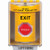 SS2288XT-EN STI Yellow Indoor/Outdoor Surface w/ Horn Pneumatic (Illuminated) Stopper Station with EXIT Label English