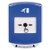 GLR421RM-ES STI Blue Indoor Only Shield Key-to-Reset Push Button with Running Man Icon Spanish