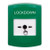 GLR101LD-EN STI Green Indoor Only No Cover Key-to-Reset Push Button with LOCKDOWN Label English