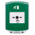 GLR121RM-EN STI Green Indoor Only Shield Key-to-Reset Push Button with Running Man Icon English