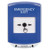 GLR421EX-EN STI Blue Indoor Only Shield Key-to-Reset Push Button with EMERGENCY EXIT Label English