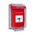 GLR031EV-EN STI Red Indoor/Outdoor Low Profile Flush Mount Key-to-Reset Push Button with EVACUATION Label English