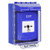 GLR471XT-EN STI Blue Indoor/Outdoor Low Profile Surface Mount Key-to-Reset Push Button with EXIT Label English