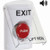 SS23A1XT-EN STI White Indoor Only Flush or Surface w/ Horn Turn-to-Reset Stopper Station with EXIT Label English