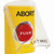 SS2222AB-EN STI Yellow Indoor Only Flush or Surface Key-to-Reset (Illuminated) Stopper Station with ABORT Label English