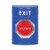 SS2402XT-EN STI Blue No Cover Key-to-Reset (Illuminated) Stopper Station with EXIT Label English