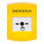 GLR201EM-ES STI Yellow Indoor Only No Cover Key-to-Reset Push Button with EMERGENCY Label Spanish