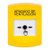 GLR201HV-ES STI Yellow Indoor Only No Cover Key-to-Reset Push Button with HVAC SHUT-DOWN Label Spanish
