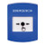 GLR401EM-ES STI Blue Indoor Only No Cover Key-to-Reset Push Button with EMERGENCY Label Spanish