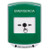 GLR121EM-ES STI Green Indoor Only Shield Key-to-Reset Push Button with EMERGENCY Label Spanish