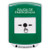 GLR121EX-ES STI Green Indoor Only Shield Key-to-Reset Push Button with EMERGENCY EXIT Label Spanish