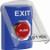 SS2421XT-EN STI Blue Indoor Only Flush or Surface Turn-to-Reset Stopper Station with EXIT Label English